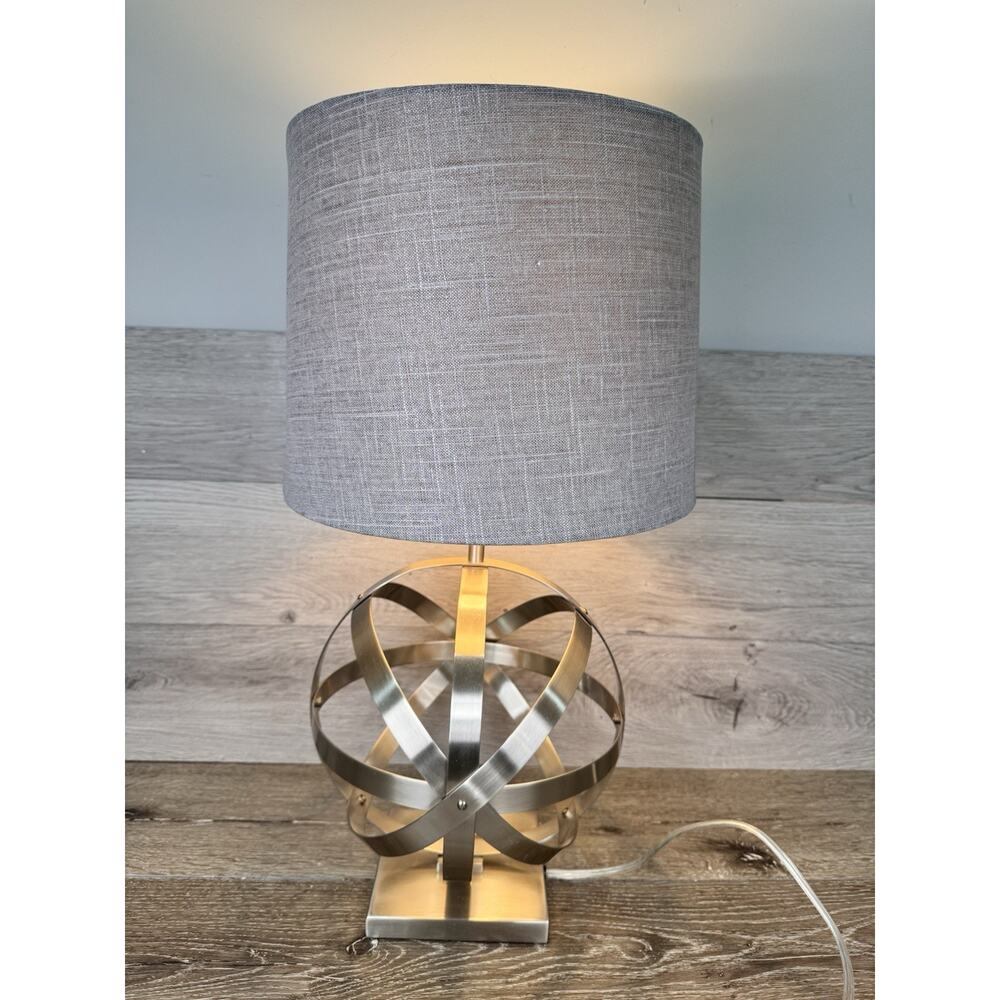 Robert Abbey Lucy Orbit Table Lamp Brushed Nickel Finish 23” with Shade